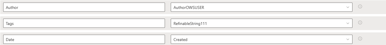 Layout slots configuration showing Tags slot mapped to RefinableString111