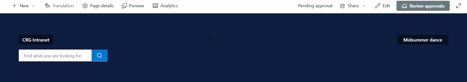 PageHeader web part preview